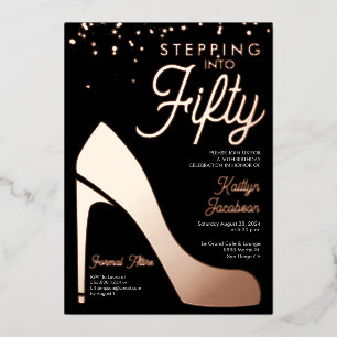 Stepping into fifty 50th Birthday Party High heels