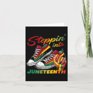 Stepping Into Juneteenth Afro Woman Black Girls Sn Card