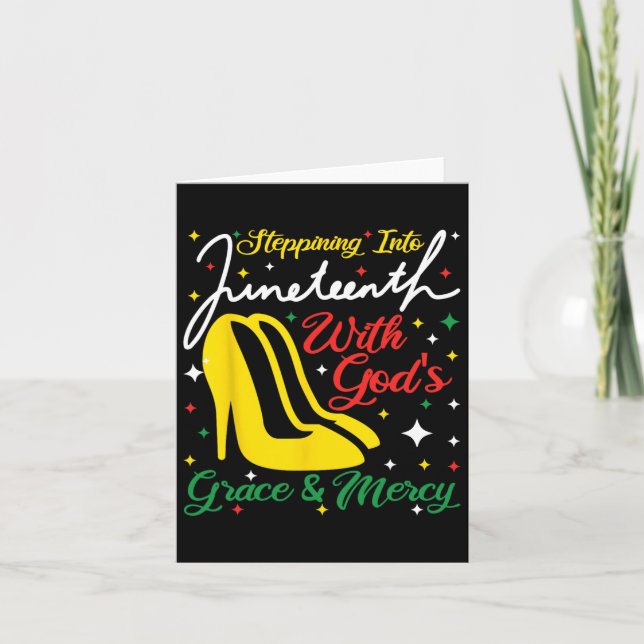 Stepping Into Juneteenth With God's Grace And Merc Card (Front)