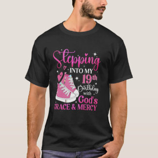 Stepping into my 19th Birthday Gift 19 Years Old W T-Shirt