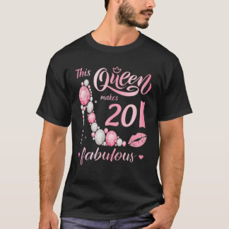 Stepping Into My 20Th Birthday Like A Queen Bday W T-Shirt