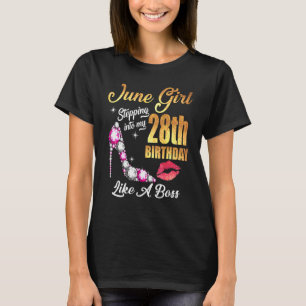 Stepping Into My 28th Birthday Like A Boss For 28  T-Shirt