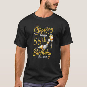 Stepping Into My 55th Birthday Women High Heels 55 T-Shirt