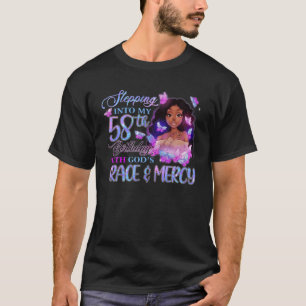 Stepping Into My 58Th With God's Grace Mercy Melan T-Shirt