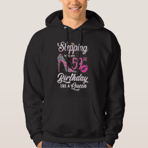 Stepping Into My 59th Birthday Like A Queen Funny  Hoodie