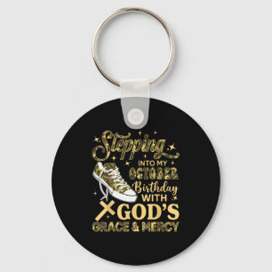 Stepping Into My October Birthday Women Girl Camo  Key Ring