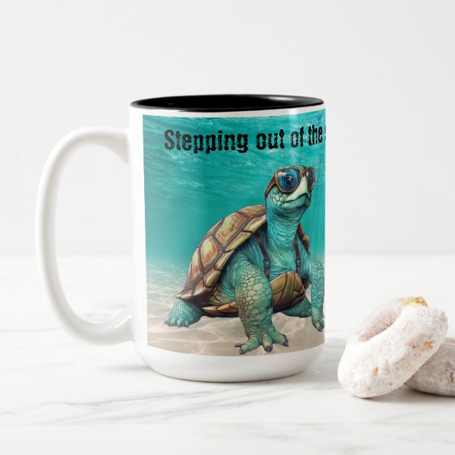 Stepping out of my shell Tourette's Mug (With Donut)
