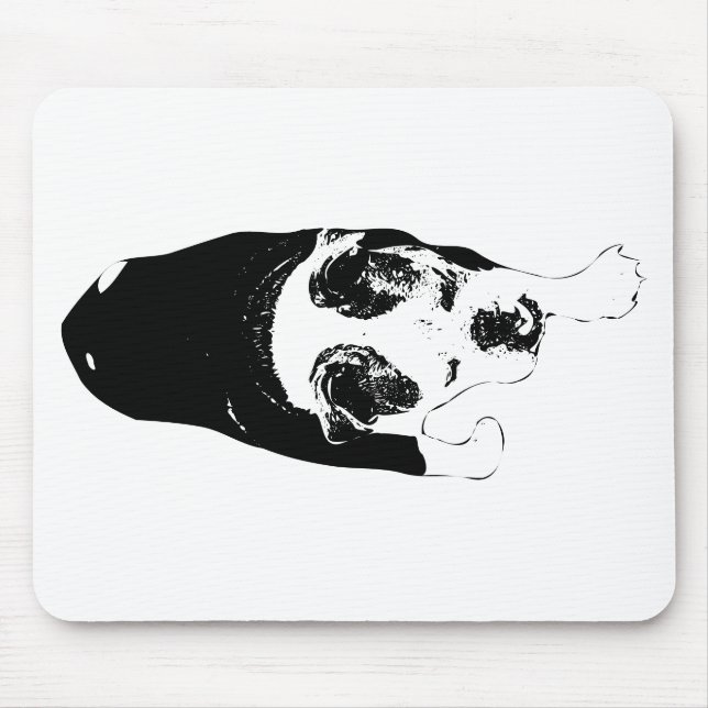 Stepping Vector Dog Inspires Focused Winter Work Mouse Pad (Front)