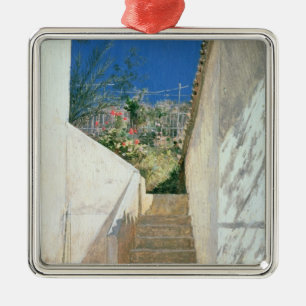 Steps in a Garden, Algeria, 1883 Metal Tree Decoration
