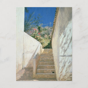 Steps in a Garden, Algeria, 1883 Postcard