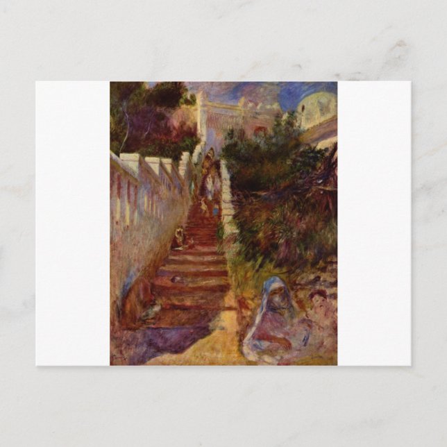 Steps in Algiers by Pierre-Auguste Renoir Postcard (Front)
