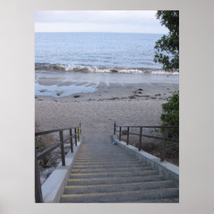 steps to the beach poster
