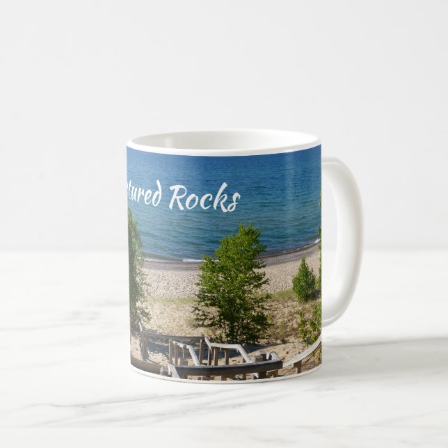 Steps to Twelvemile Beach, Pictured Rocks Coffee Mug (Front Right)