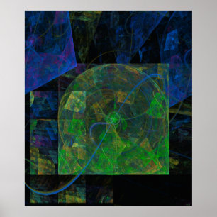 Stereo Punk Flame Fractal Poster