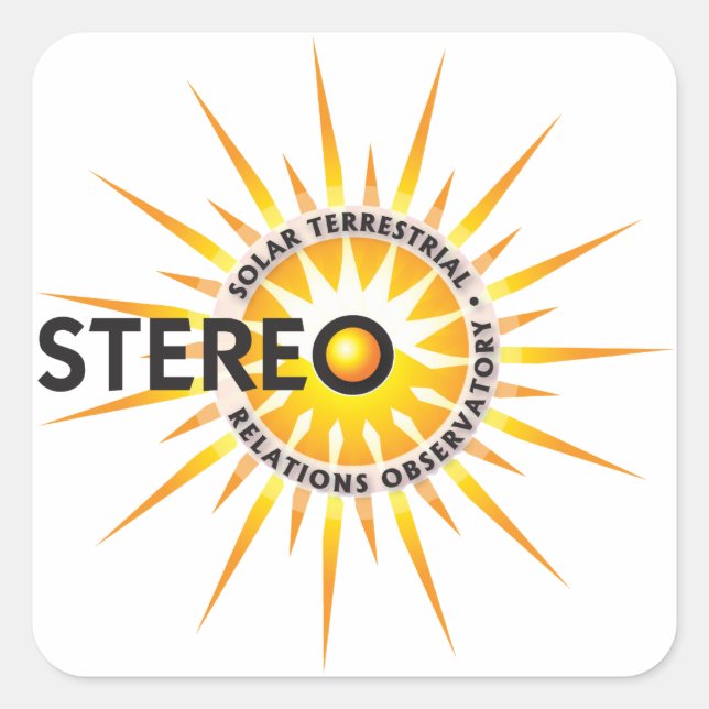 STEREO (Solar TErrestrial RElations Observatory) Square Sticker (Front)