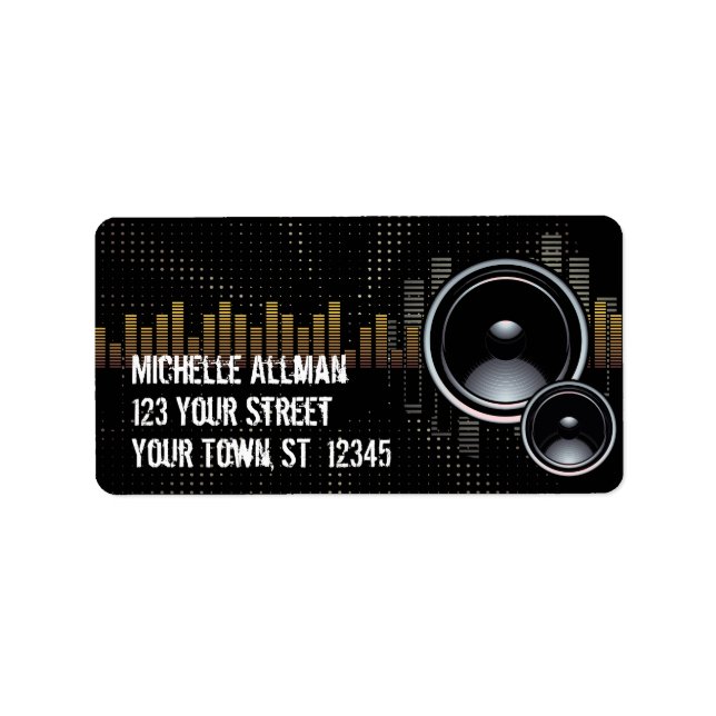 Stereo Speakers Avery Label (Front)