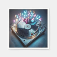 Stereo Turntable With Neon Notes