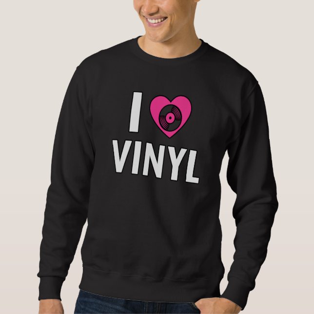 Stereo Vinyl Record Buff Music Disc Player Audio A Sweatshirt (Front)