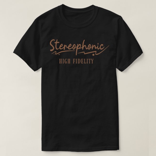 Stereophonic high fidelity Vintage Music T-Shirt (Design Front)