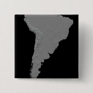Stereoscopic view of South America 15 Cm Square Badge