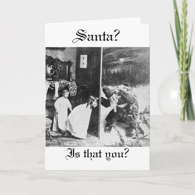 Stereoview - Santa?  circa 1899 Holiday Card (Front)