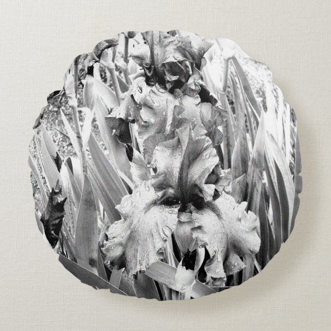 Sterling Irises.... Round Cushion (Front)