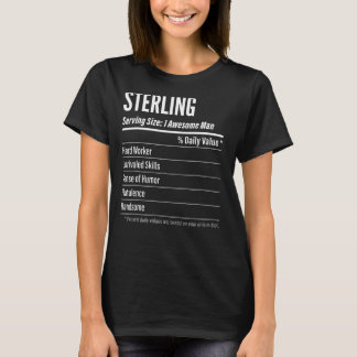 Sterling Serving Size Nutrition Label Calories T-Shirt