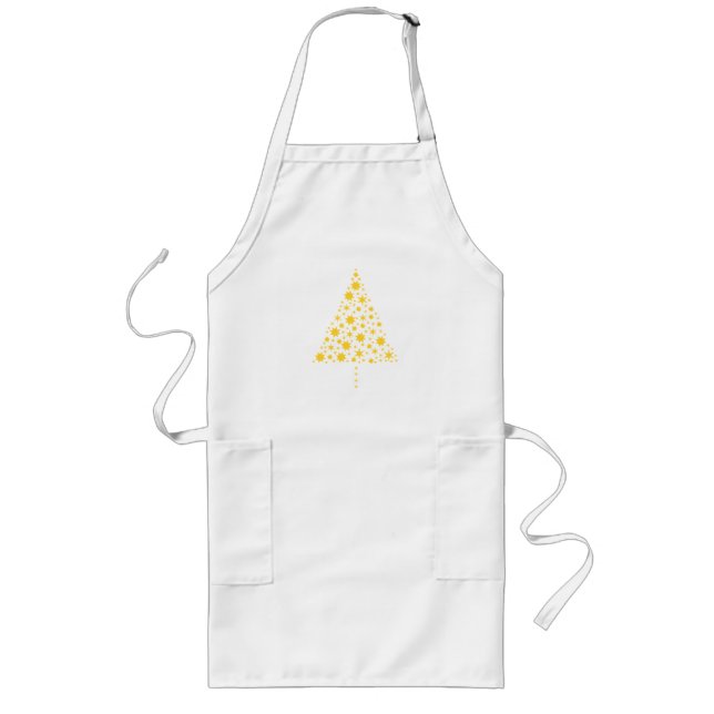 Sterne und Weihnachtsbaum Long Apron (Front)