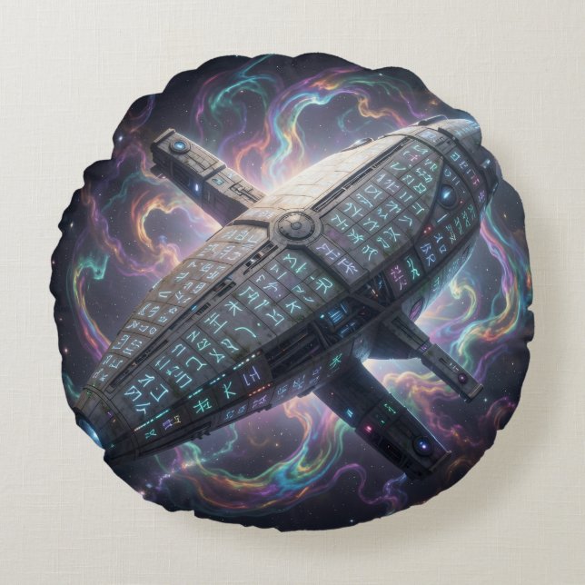 Sternenpfad – Reise durch das Universum´7 Round Cushion (Front)