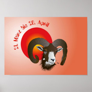 Sternzeichen - Widder Poster