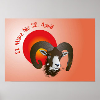 Sternzeichen - Widder Poster