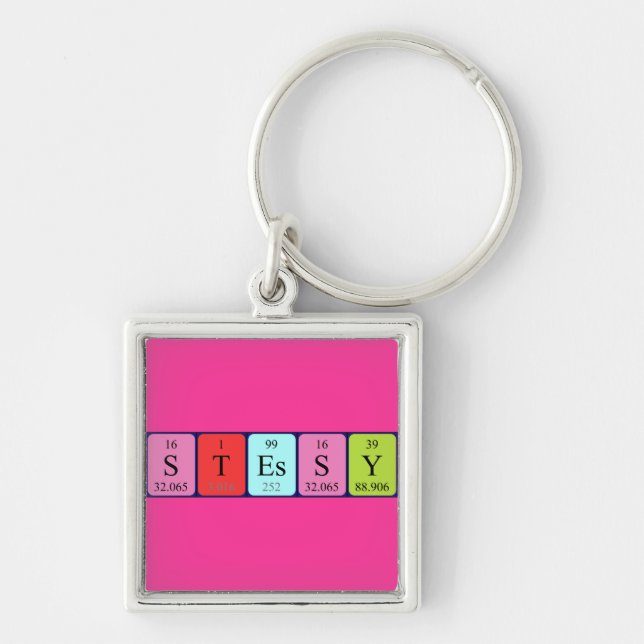 Stessy periodic table name keyring (Front)