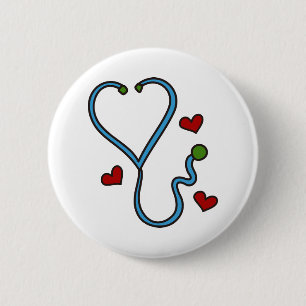 Stethoscope 6 Cm Round Badge