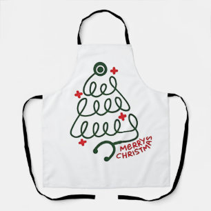 Stethoscope Christmas Tree Lights Nursing Scrubs Apron