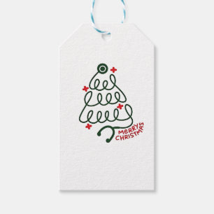 Stethoscope Christmas Tree Lights Nursing Scrubs Gift Tags