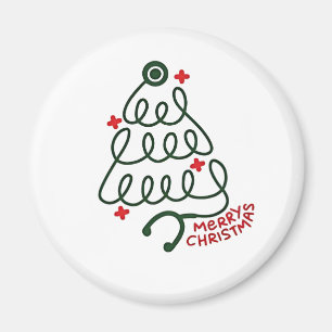 Stethoscope Christmas Tree Lights Nursing Scrubs  Magnet