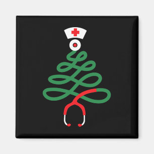 stethoscope christmas tree nursing funny nurse rn  magnet