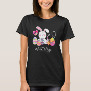 Stethoscope Cute Bunny Nicu Life Nurse Easter Day T-Shirt