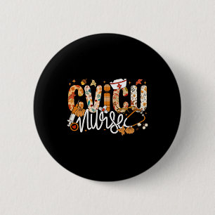Stethoscope Cvicu Nurse Fall Yall Autumn Leaves Th 6 Cm Round Badge