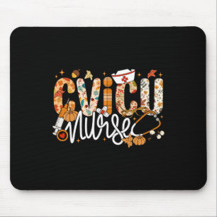 Stethoscope Cvicu Nurse Fall Yall Autumn Leaves Th Mouse Pad