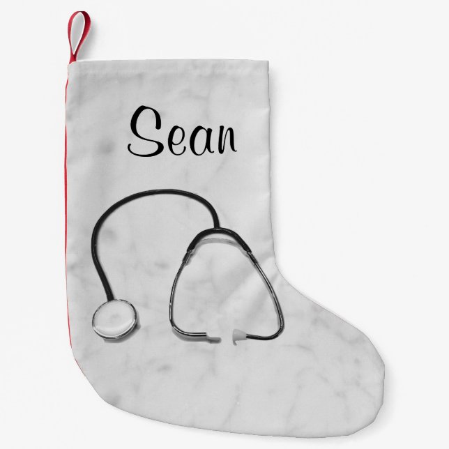 Stethoscope Doctors Nurses Christmas Stocking (Front)
