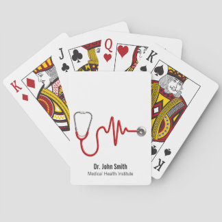 Stethoscope ECG Wave EKG Medical Heartbeat Line Playing Cards