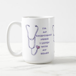 Stethoscope exceptional nurse coffee mug