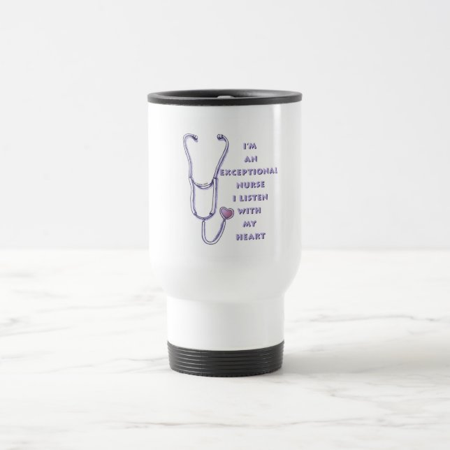 Stethoscope exceptional nurse  travel mug (Center)