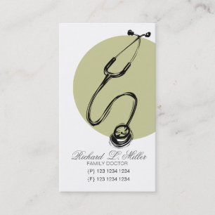 Stethoscope Hand Drawing Medicine Appointment Card