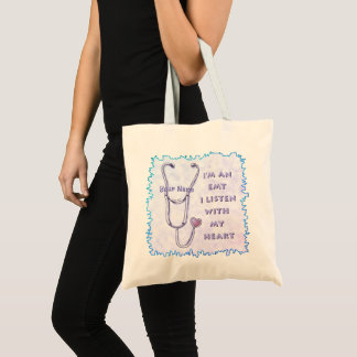 Stethoscope Heart EMT Tote Bag