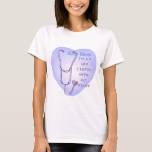 Stethoscope heart LPN Nurse T-Shirt