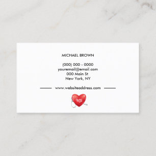 Stethoscope Heart Nurse Doctor Medical Business Card