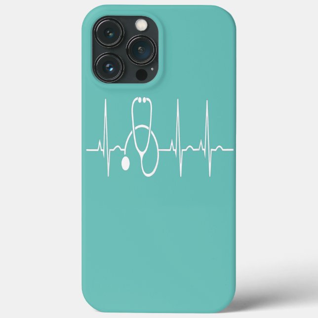 Stethoscope Heartbeat EKG Nurse Medical Doctor Case-Mate iPhone Case (Back)