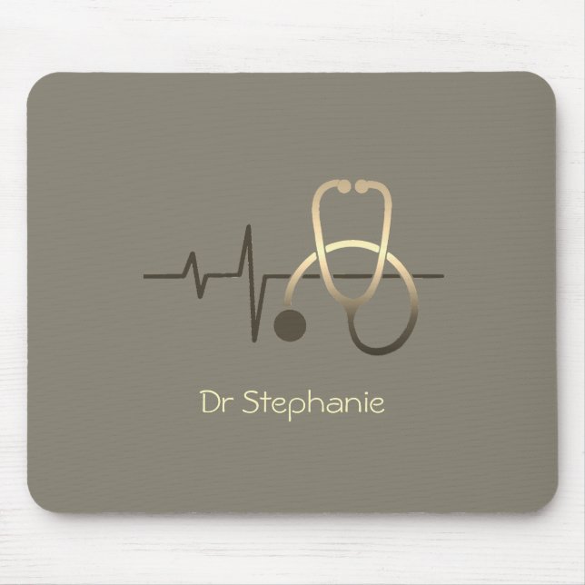 Stethoscope Heartbeat Medical Mouse Pad (Front)